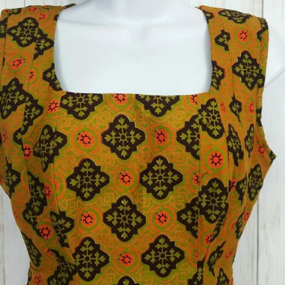 African Printed Fit and Flare Handmade Custom Made Dress - Picture 2 of 8